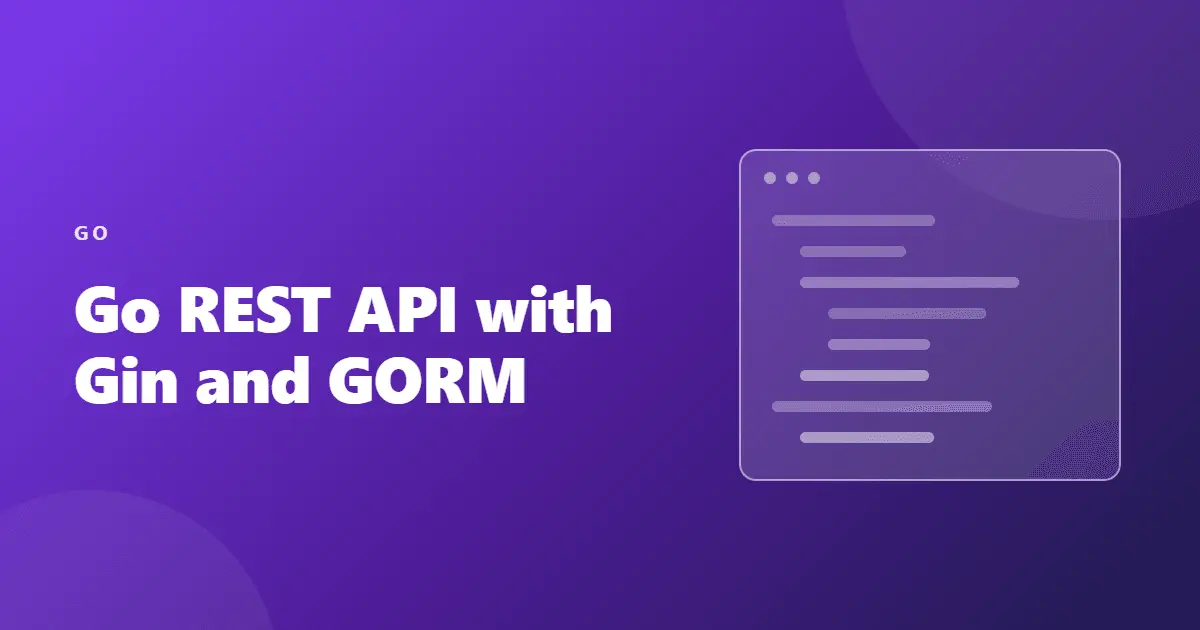 go rest api with gin and gorm