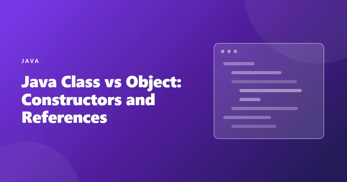 java classes objects and constructors