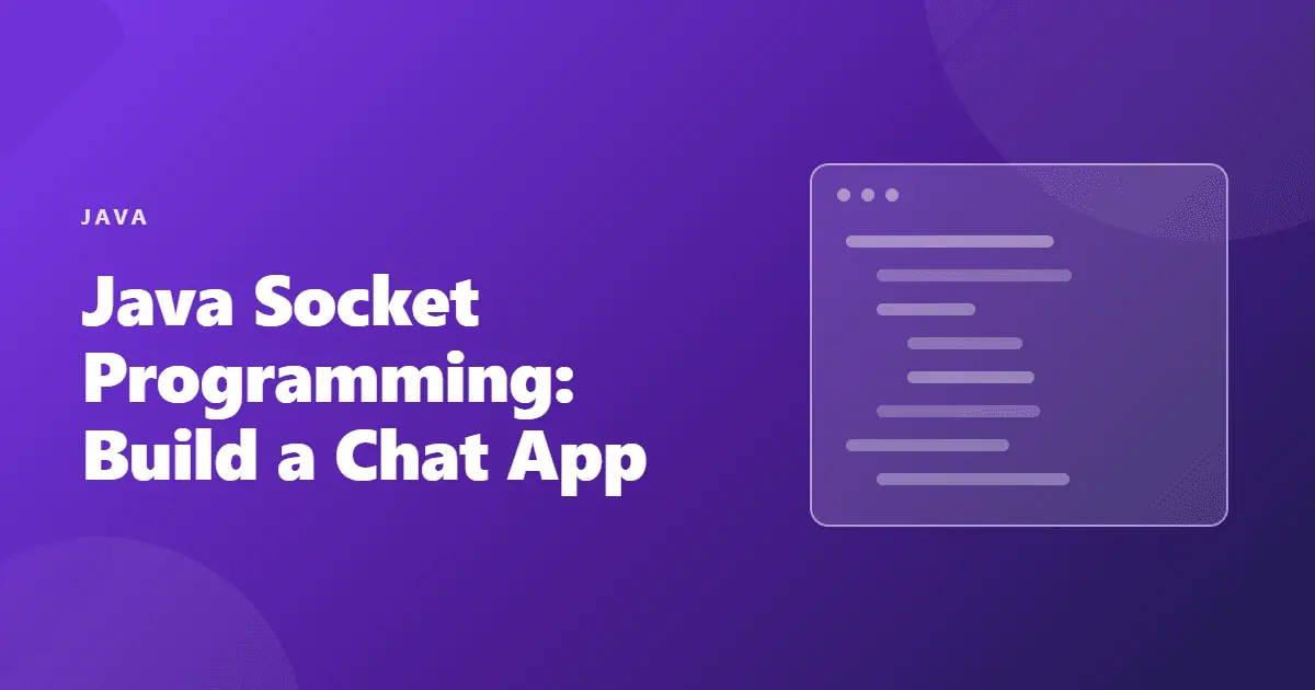 java socket programming chat app