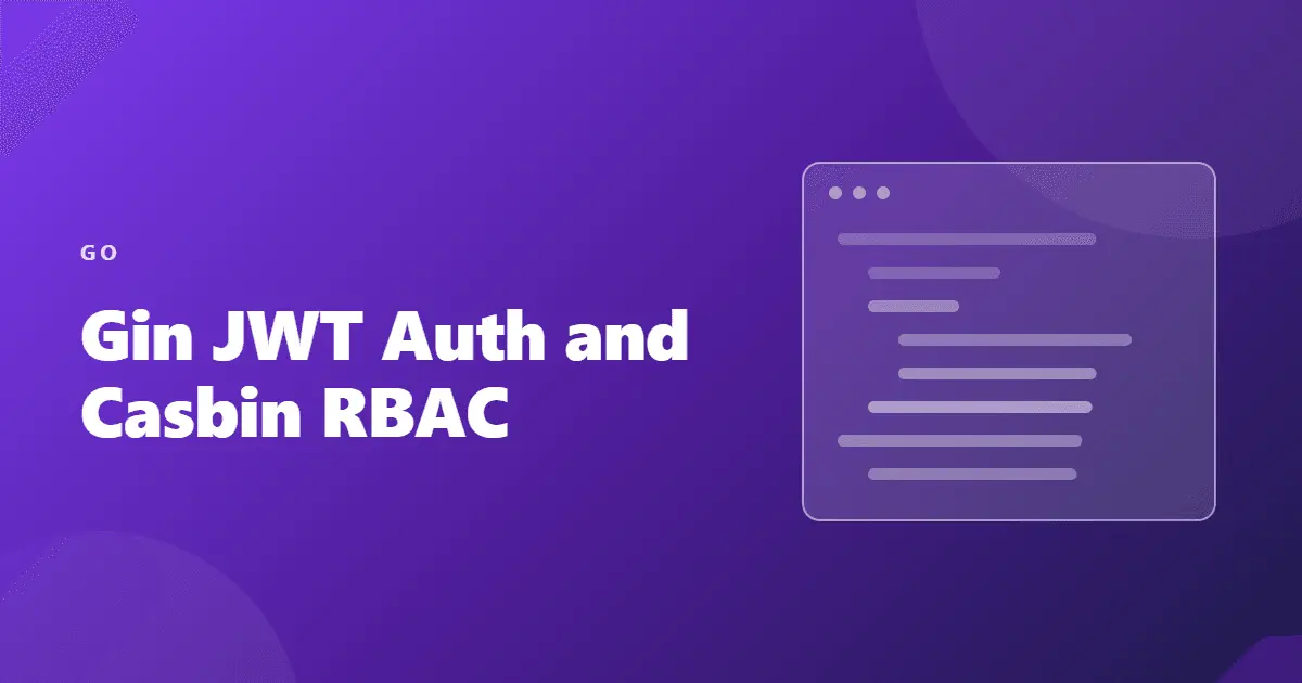 jwt authentication and casbin rbac in gin